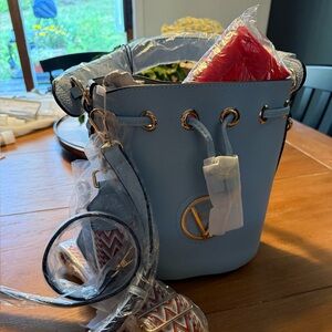 Valentino by Mario Valentino Baby Blue Bucket Bag